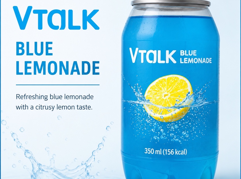 VTalk blue lemonade beverage visual